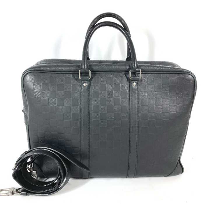 LOUIS VUITTON Handbag N41146 Damier Anfini Leather black Damier Anfini