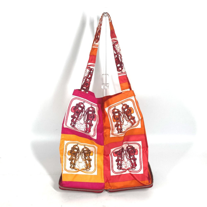 HERMES Handbag Buffel skipper Red Bags Eco Bags Folding Silky pop Wome