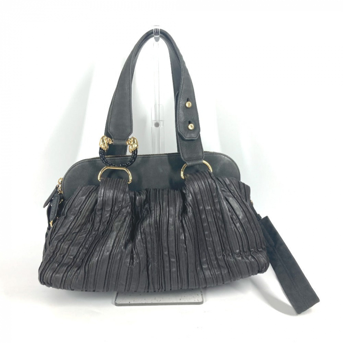 BVLGARI Shoulder Bag leather Dark brown type Leoni Women Used Authenti