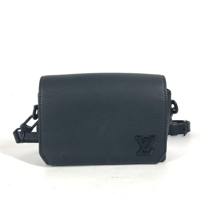 LOUIS VUITTON Shoulder Bag M82085 Cowhide leather black LV Aerogram Fa