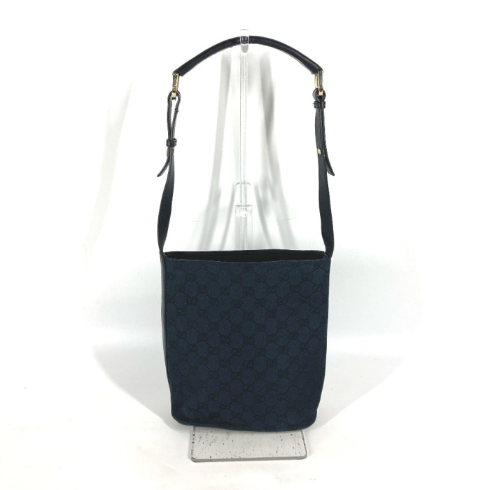 GUCCI Shoulder Bag 001 4286 Leather / canvas black Bucket Bucket GG