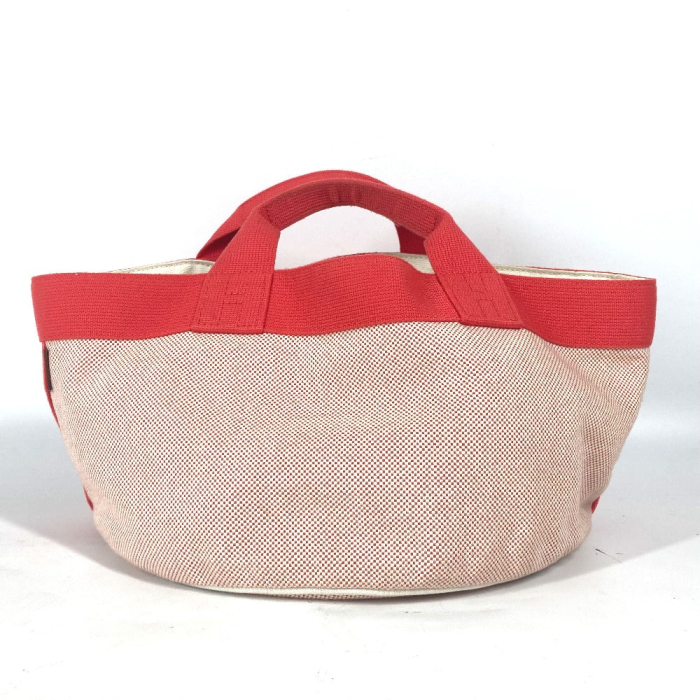 HERMES Handbag canvas pink Horse with pouch Carolama GM
