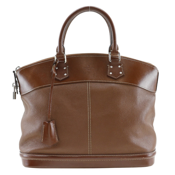 LOUIS VUITTON Handbag M91889 Goatskin Brown Suhari LockitMM
