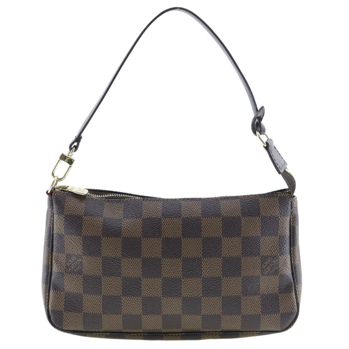 LOUIS VUITTON Pouch N51983 Damier canvas Brown Accessory pouch Women U