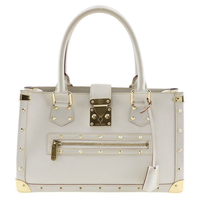 LOUIS VUITTON Handbag M91815 Goatskin Bron (White) Suhali line Fabreau