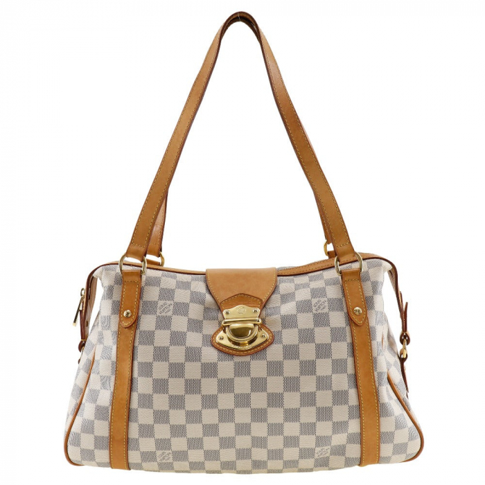 LOUIS VUITTON Shoulder Bag N42220 Damier Azur Canvas white Stresa PM W