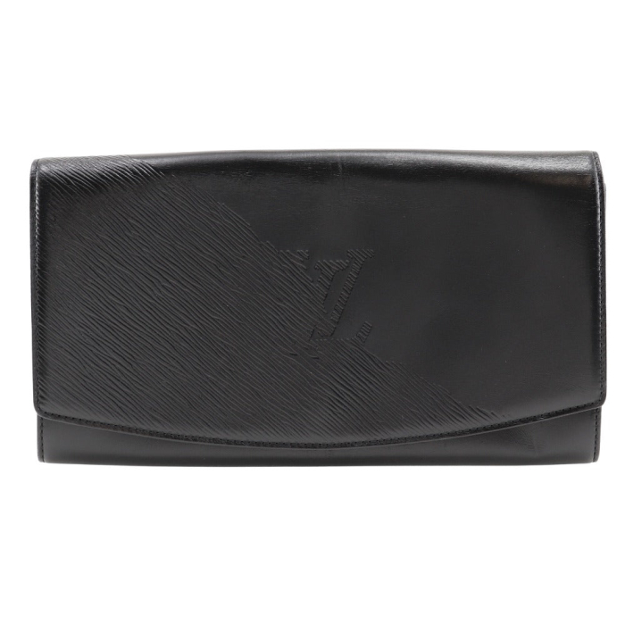 LOUIS VUITTON Clutch bag M63962 leather black Opera line Aegean mens(U