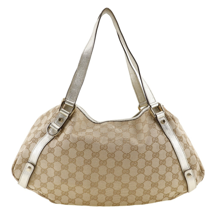 GUCCI Tote Bag 130736 GG canvas beige Women Used Authentic