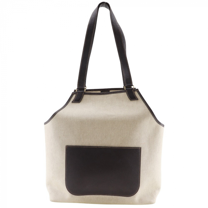 HERMES Tote Bag Tower ash Brown Giardinier PM