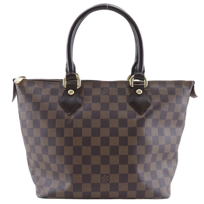LOUIS VUITTON Tote Bag N51183 Damier canvas Brown Saleya PM Women Used