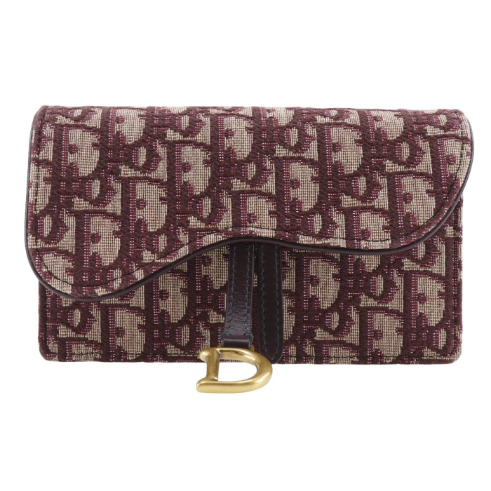 Christian Dior Waist bag canvas Bordeaux 2-way clutch Trotter saddle W