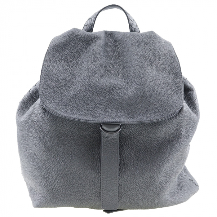 BOTTEGAVENETA Backpack Calfskin gray INTRECCIATO unisex(Unisex) Used A