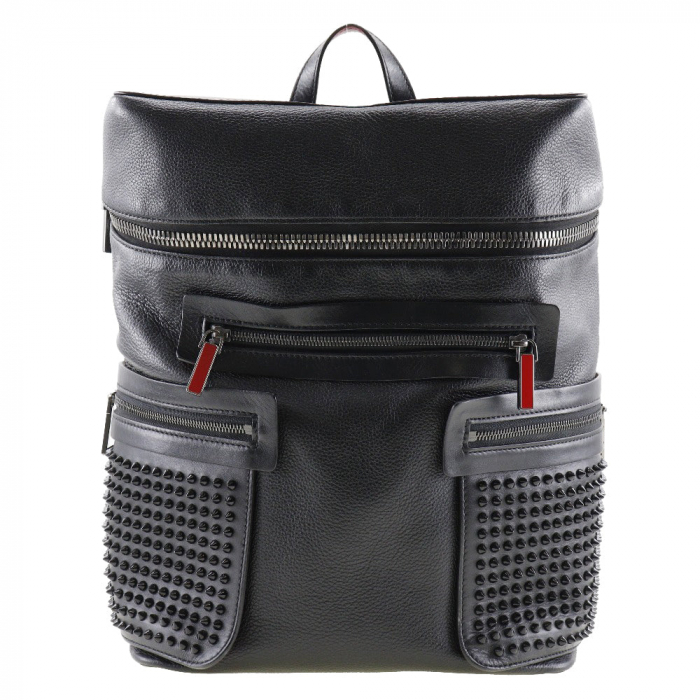Christian Louboutin Backpack 1165002 Calfskin black Apolbi Spike studs