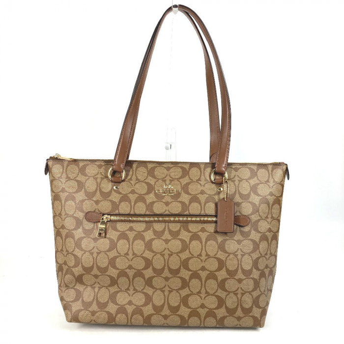 COACH Shoulder Bag F79609 PVC / Leather Brown Signature