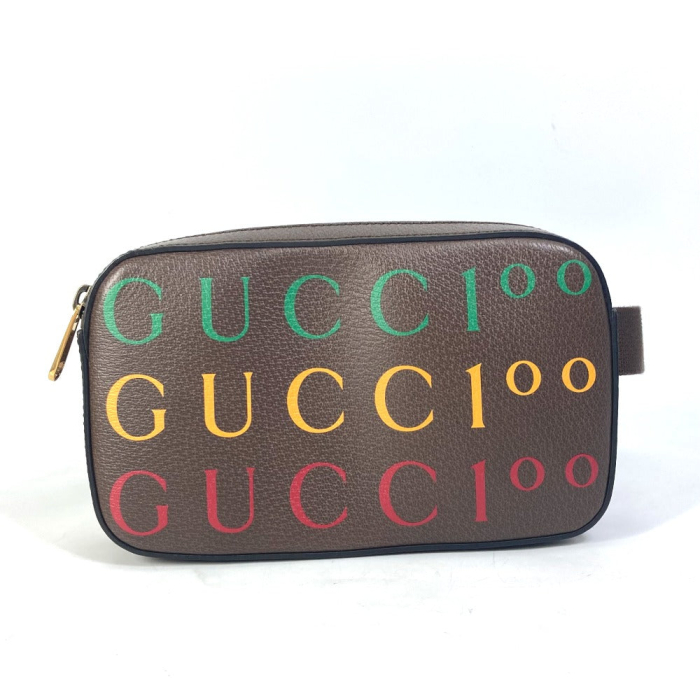 GUCCI Sling bag 602695 leather Brown cross bag belt bag 100th annivers