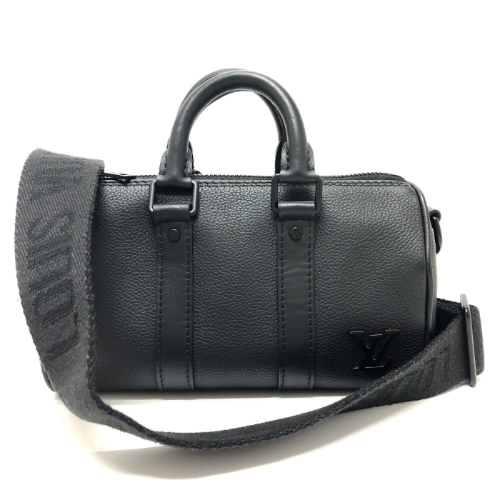 LOUIS VUITTON Boston Duffel bag M80950 Taurillon Clemence Leather blac