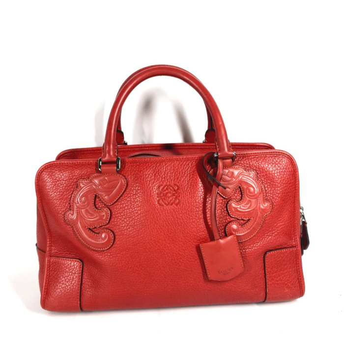 LOEWE Handbag leather Red Barroco Artesano Amazona 36