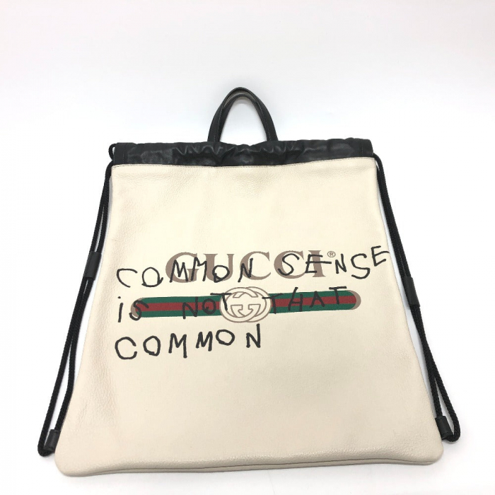 GUCCI Backpack 494053 leather White type Coco capitan Drawstring Women