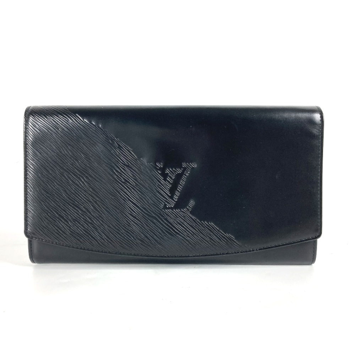 LOUIS VUITTON Clutch bag M63962 leather black Opera line Aegean mens U