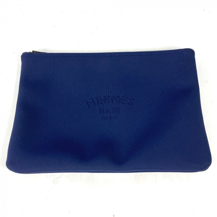 HERMES Pouch H104312M 01 polyamide Navy Neovan MM