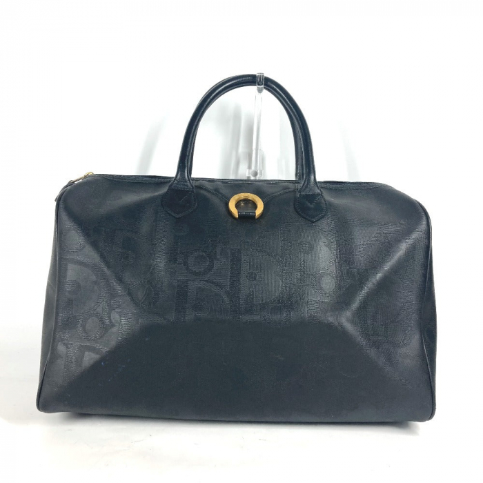 Dior Boston Duffel bag Leather / PVC black vintage Trotter Women Used 