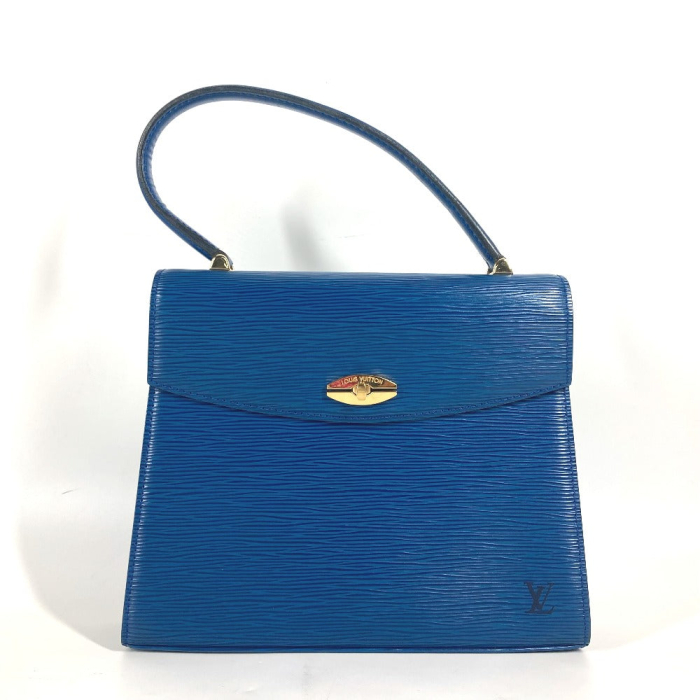 LOUIS VUITTON Handbag M52375 Epi Leather blue Epi Malesherbes