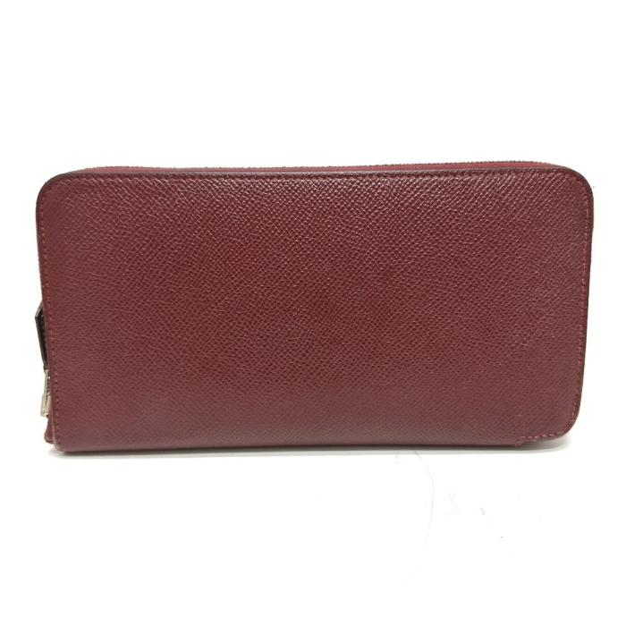 HERMES Long Wallet Purse Epsom wine-red Azap Long