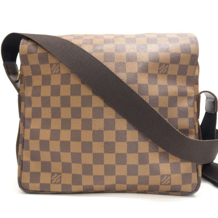LOUIS VUITTON Messenger bag N45255 leather Brown Damier Naviglio Women