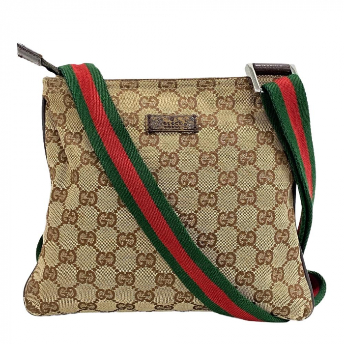 GUCCI Shoulder Bag 146309 GG canvas beige GG canvas Women Used Authent
