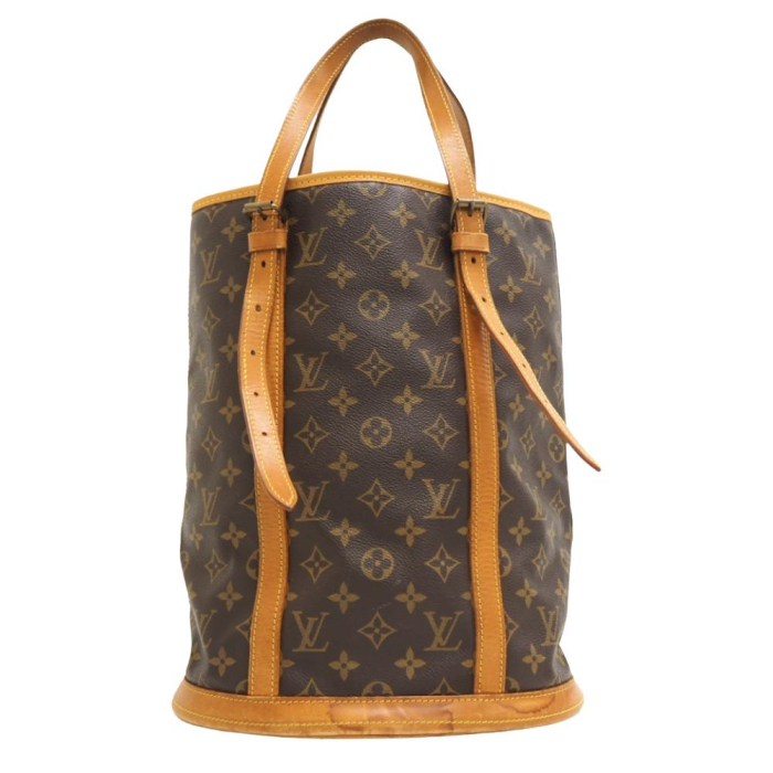 LOUIS VUITTON Shoulder Bag M42236 leather Brown Monogram BucketGM Wome
