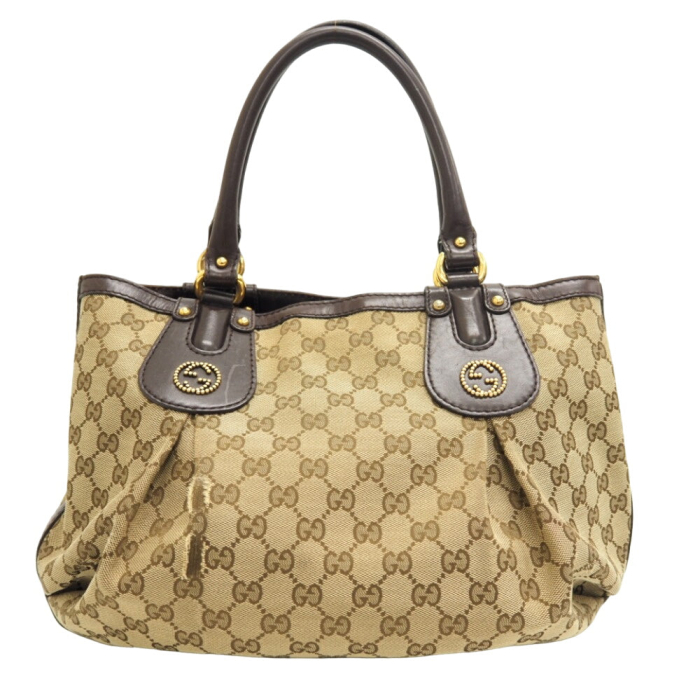 GUCCI Handbag 269953 GG canvas beige GG canvas Women Used Authentic