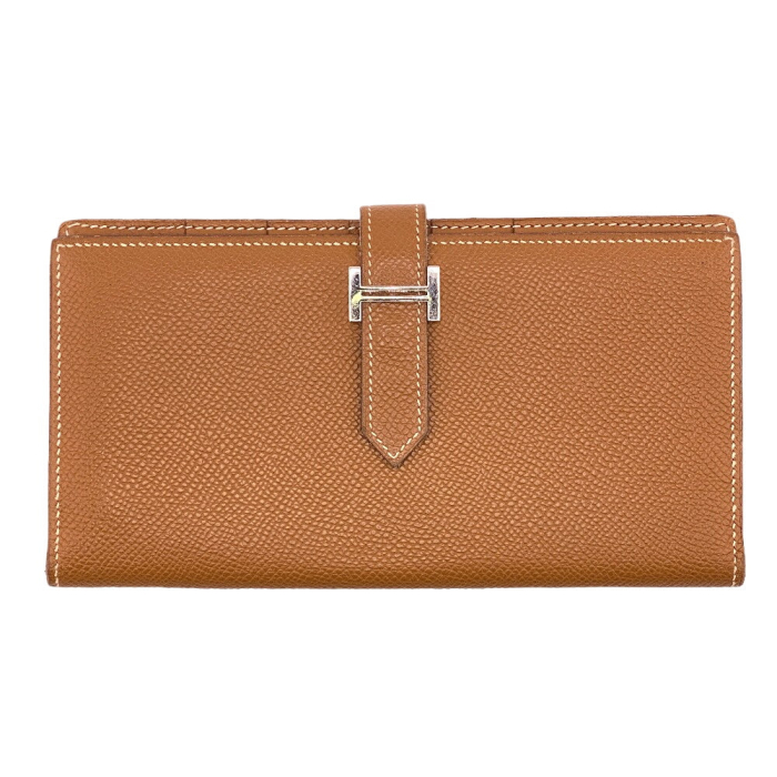 HERMES Long Wallet Purse Epsom Brown Beansufla