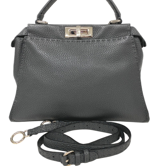 FENDI Handbag 8BN226 leather gray Peek-a-boo regular