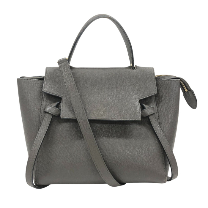 CELINE Handbag leather gray Belt bag 2way
