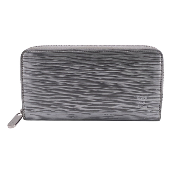 LOUIS VUITTON Long Wallet Purse M82794 leather Silver Epi Zippy wallet