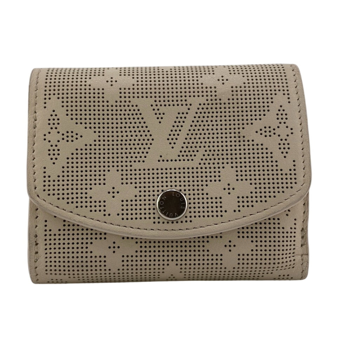 LOUIS VUITTON Tri-fold wallet M83023 leather beige Mahina Portefeuille