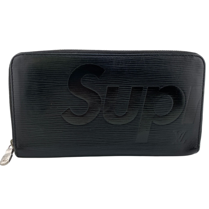 LOUIS VUITTON Long Wallet Purse M67723 leather black Epi Zippy Organiz