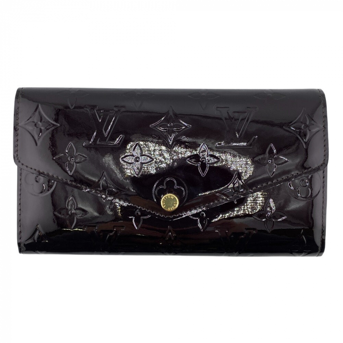 LOUIS VUITTON Long Wallet Purse M90152 Vernis Amarrant Monogram Portef