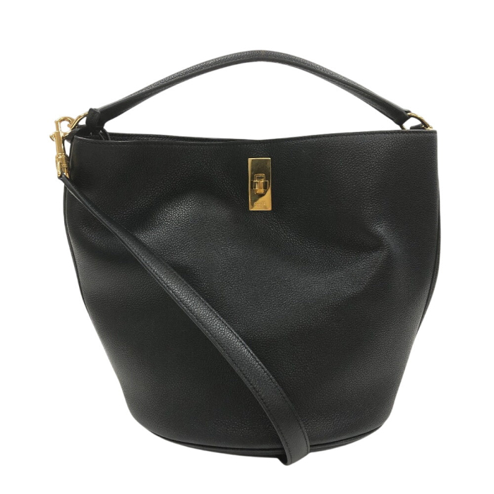 CELINE Handbag leather black teen 2way